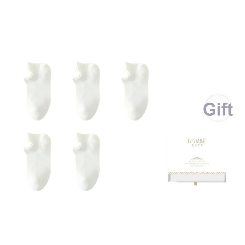 XIA.WA.ZHI.XIU Ankle Socks Women's Shopping Bag 5 Pack-6