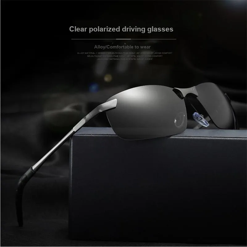 Thunder Pailong Alloy Rectangular Sunglasses Men's-2