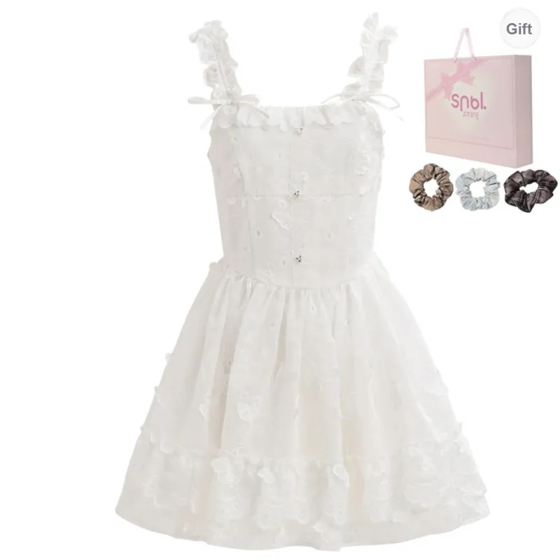 SNBL Slip Dresses Women's White-5