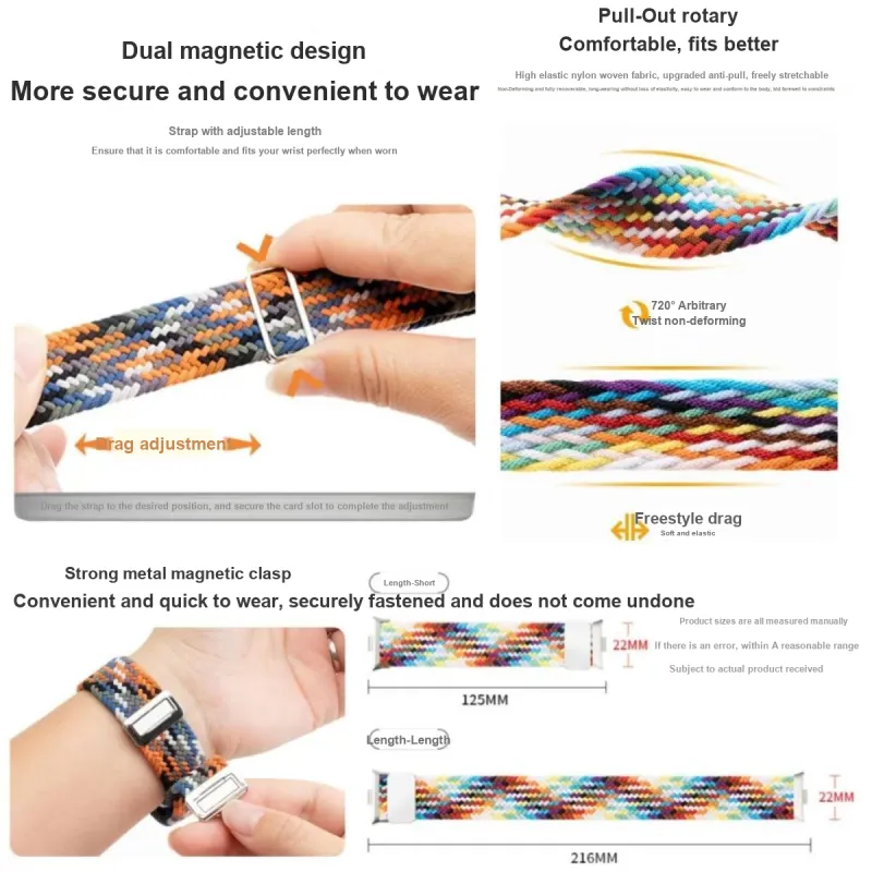 Bastion Smart Watch Accessory, Compatible With Xiaomi 8 Pro/9 Pro Xiaomi Compatibility Watch Band 22cm Nylon Material-4