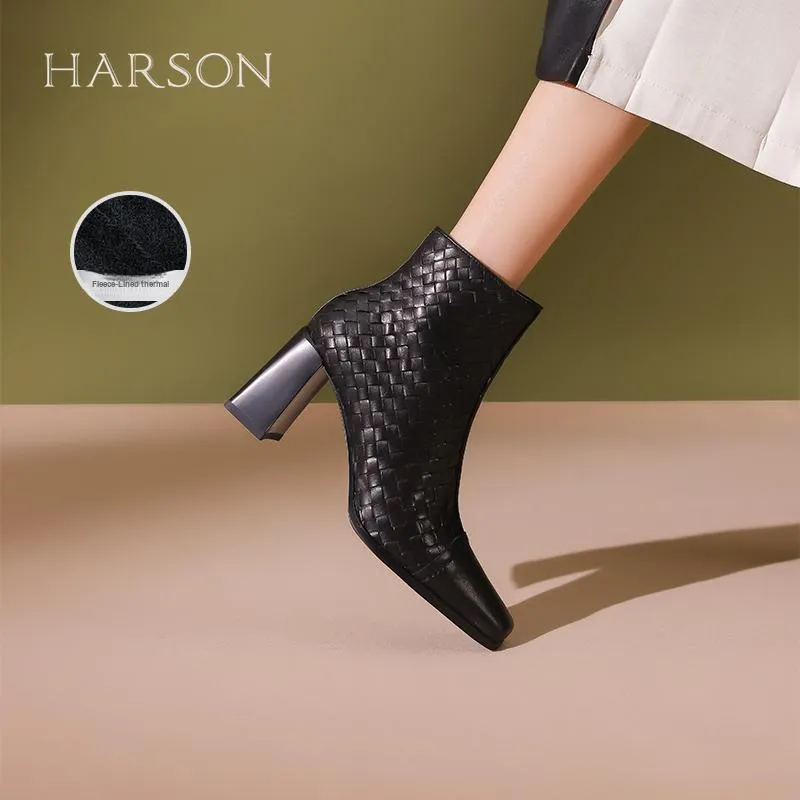 HARSON Ankle Boots 7.5cm Women's Black-11