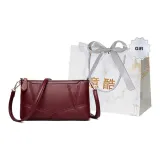Burgundy+Shopping Bag