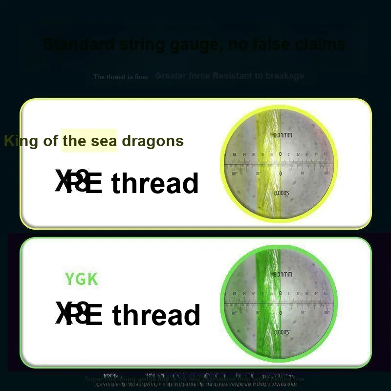 Dragon King Of The Sea Fish Line Main Line Leader Line PE Thread With Dyneema Fiber 100m Fishing Line Combo Set-4