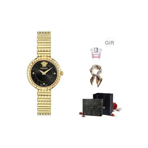 VERSACE Кварцевый механизм Женские Часы серии Back Rivet 28 мм Синий