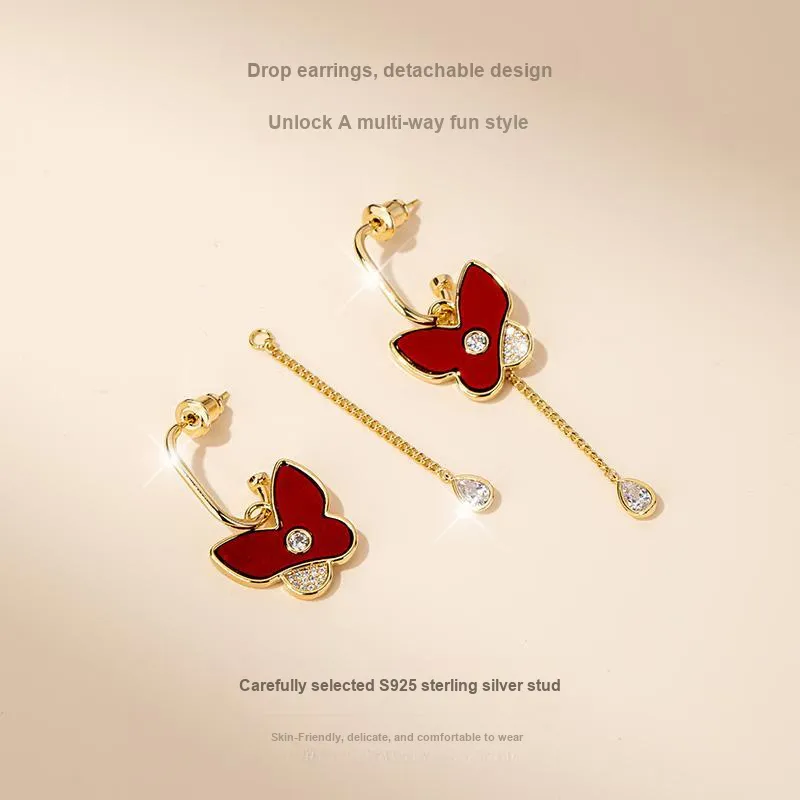QLADY S925 Silver Stud Earrings Women's-6