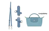 Thunder Blue Silver Buckle (Lóngyè Mian Perforated Abrasion-Resistant Buckle+Shoulder Strap)