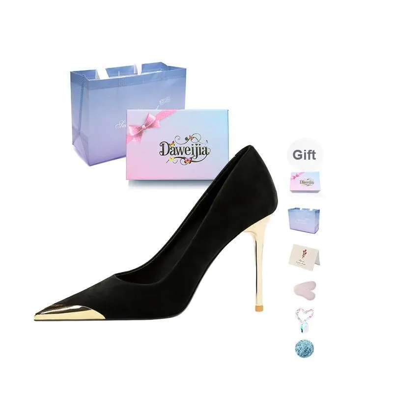 Dawei's House Slim Heel High Heels Women's Black-7