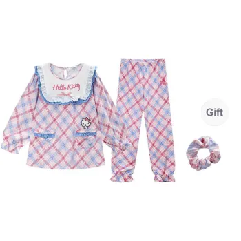 GUKOO x HelloKitty Pajama Set Women's Blue Pink