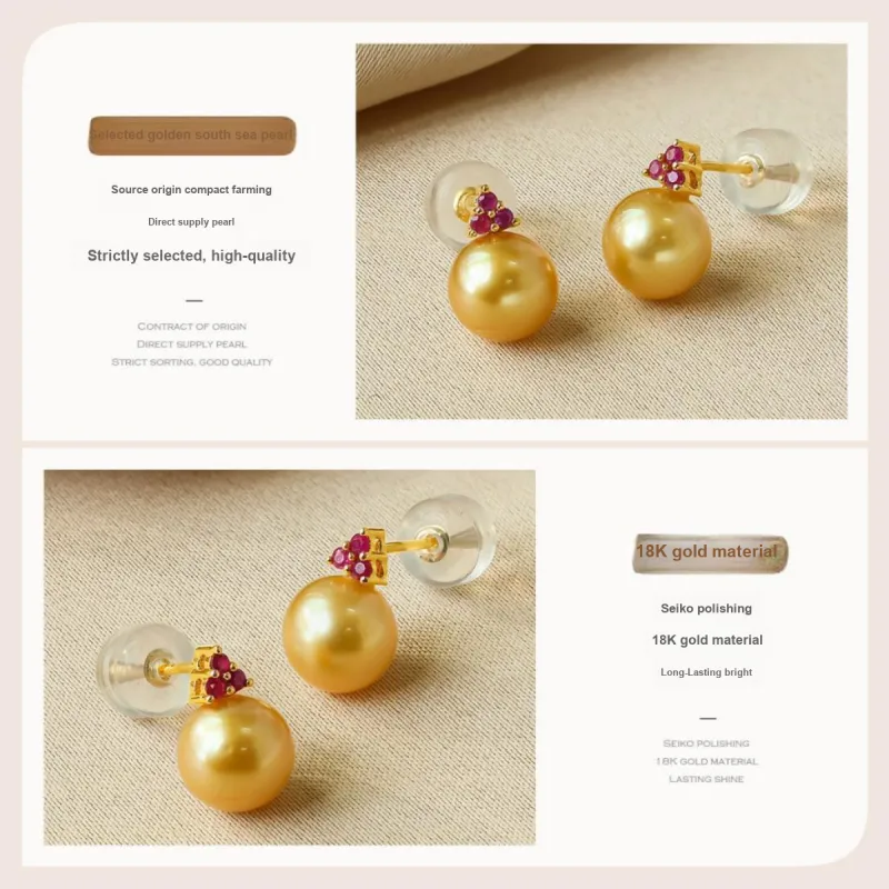 PEARL QUEEN Saltwater Pearl Stud Earrings Women's-2