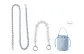 [Clothing Sets]Blue Leather Crossbody 110cm+Pearl Decorative Chain