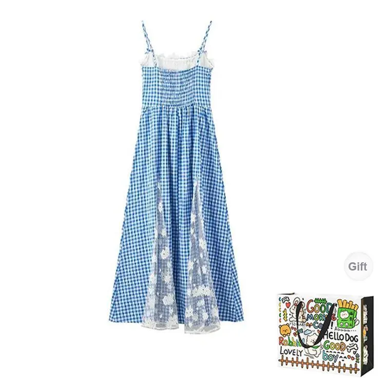 HAPG Slip Dresses Women's Blue-1