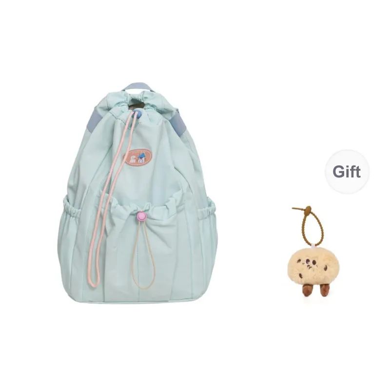 KAMLUI Nylon Backpack Regular Unisex Ecru/Black/Pink/Light Yellow/Light Green-28