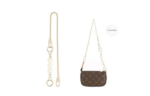 Lan Bao Fan Metal Bag Accessory Strap Chain Women's Gold Tone