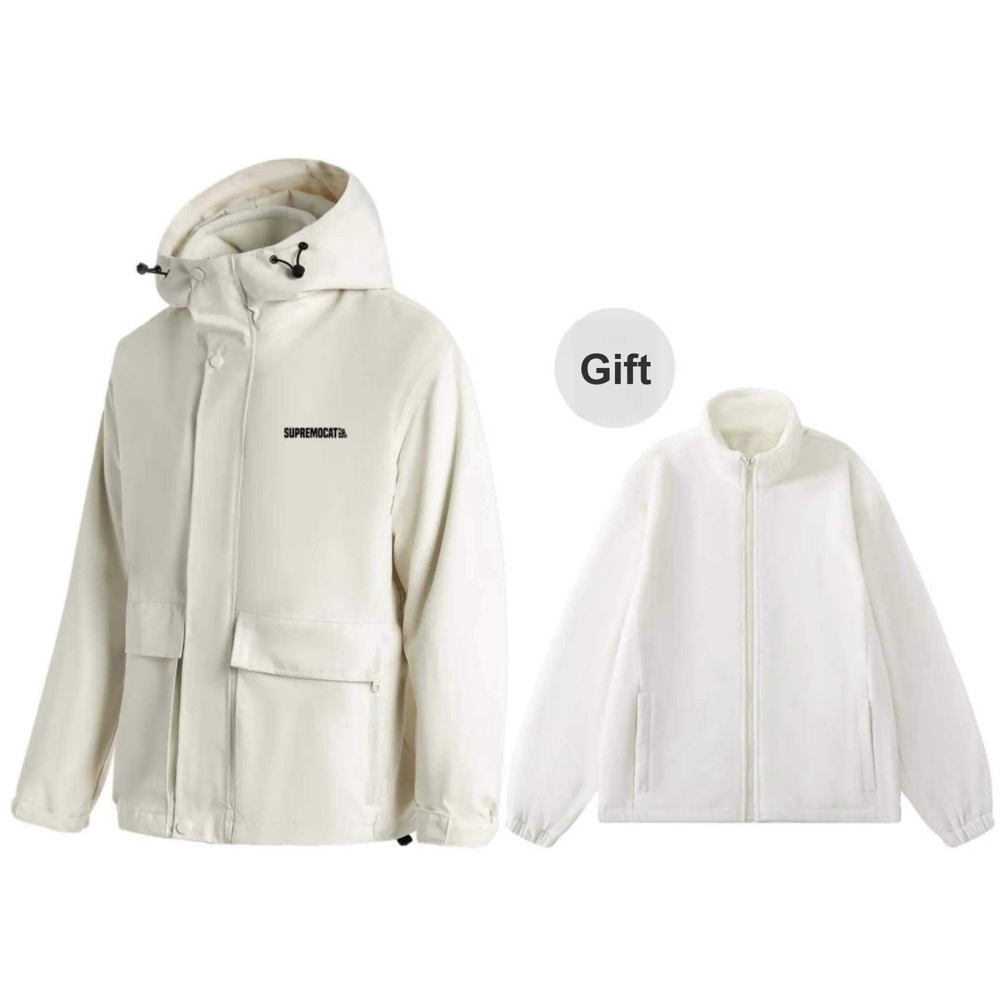 Supremo Cat Waterproof, Windproof, Breathable, Thermal, Cold Resistant, Rainproof Windbreaker Jacket Unisex
