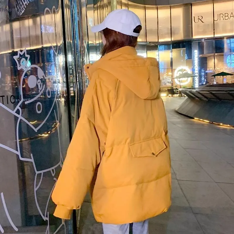 HEFENGJINYU Puffer Jacket Women's Base Tone Wheat Yellow-2