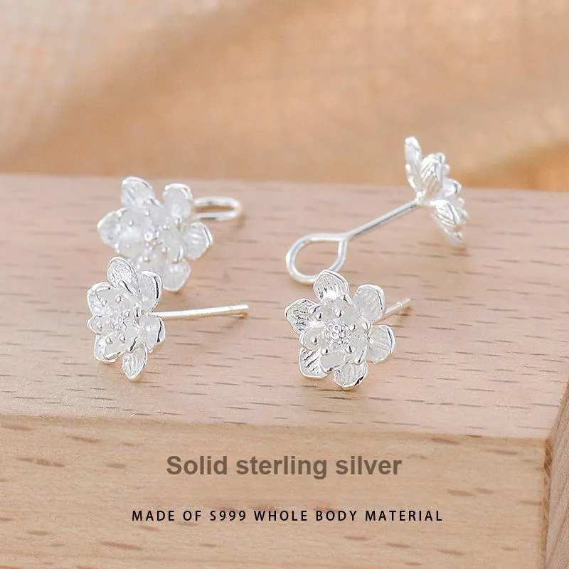 QUIET LOVE Sterling Silver Stud Earrings Women's-2