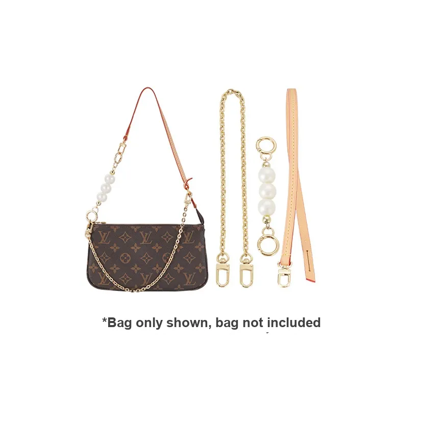 Lan Bao Fan Metal Customized Accessories Bag Strap Unisex Gold-Tone