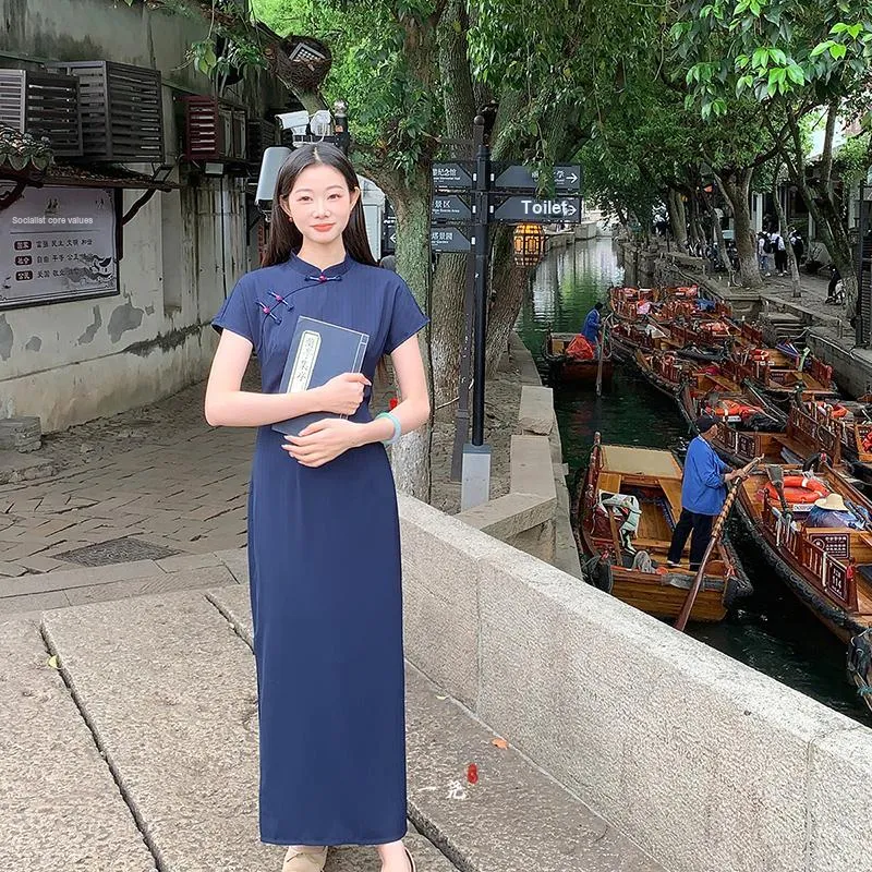 Mu Xiao Xin Short Sleeved Dress Women's-3