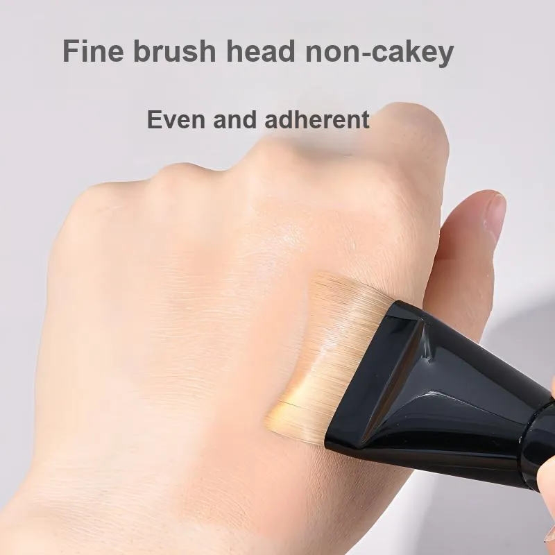 Future Maple Black Moon Foundation Brush, Square Palette, Powder Puff Makeup Tool Combination Base Layer, No Pink-7