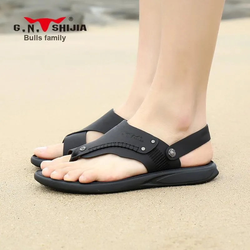 G.N.SHIJIA Stitching Odor Resistant Slip Resistant Flip Flops Men's-2