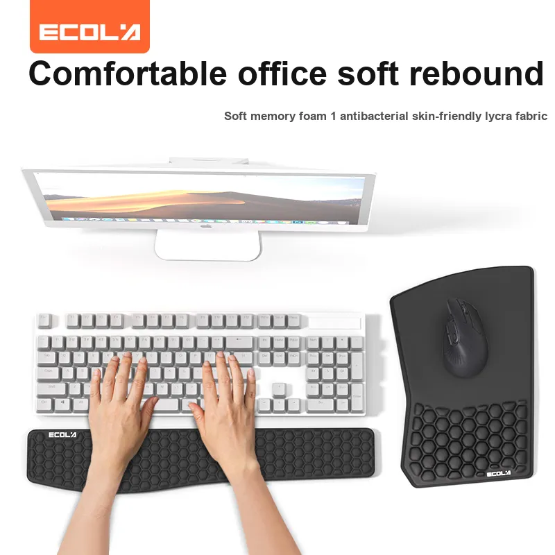 ECOLA EZ7 Persons Ergonomic Care Wrist Pad Support Combination Mouse Pads-2