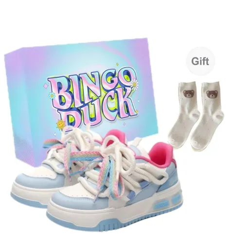 BINGO DUCK Slip Resistant And Breathable Low Top Skateboard Shoes Women's