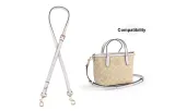 [Leather Strap]Sand White Crossbody Bag, Adjustable 90-120cm