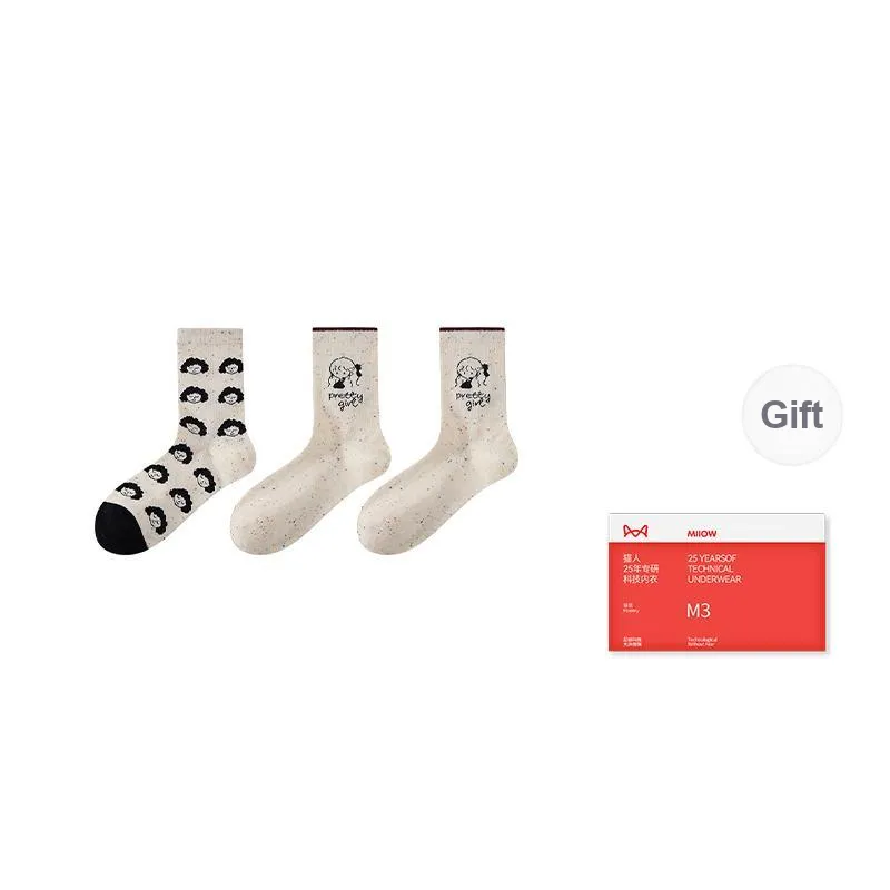 MIIOW Trend Party Series Mid Calf Socks Women's Shopping Bag Combo Set-9