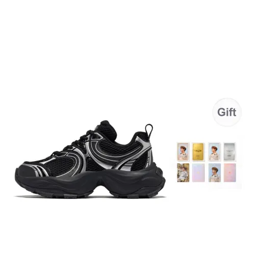 Palladium Anti Slip Wear Resistant Low Top Chunky Sneakers Women's Black