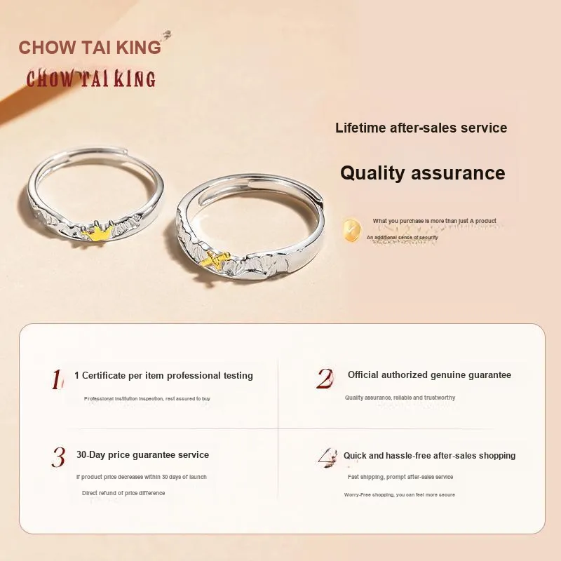 CHOW TAI KING S925 Rings Unisex-4