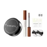 3 세대 03 광택+마스카라 브라운 와 2 파우더 퍼프+2 메이크업 리무버 물티슈