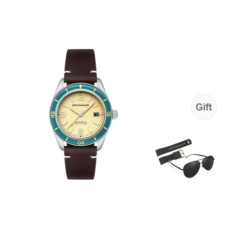 SPINNAKER Wrist Watch Automatic Mechanical Movement Yellow Watch Dial Unisex-0