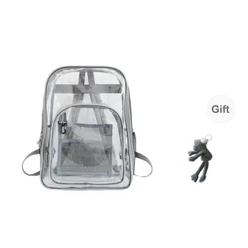 KAMLUI PVC Polyvinyl Chloride Backpack Unisex Gray/Black/Pink/Purple/Blue
