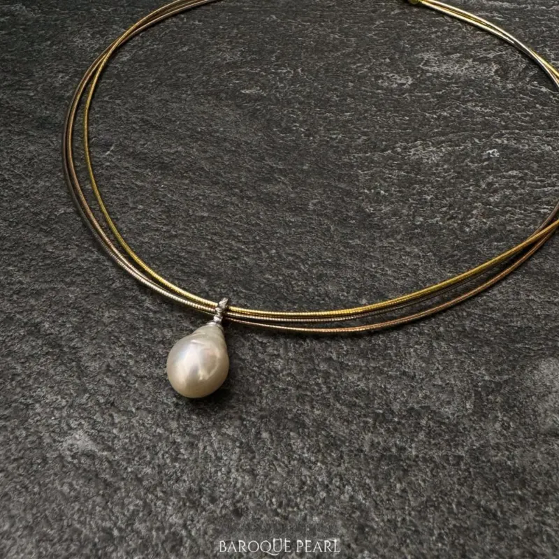 SANWUBALUOKE Freshwater Pearl Necklaces Unisex-1