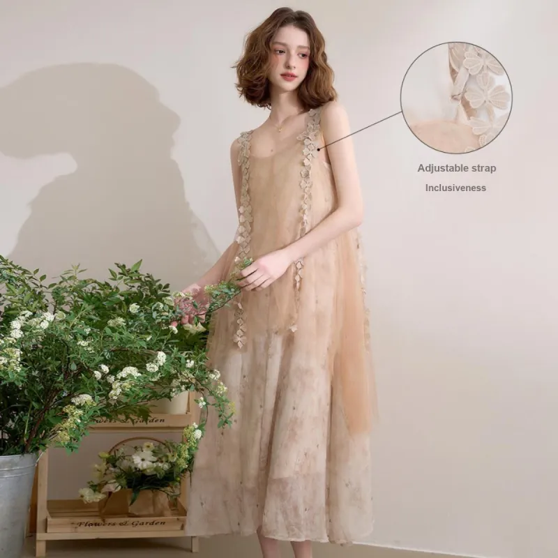 WESTLINK Slip Dress Women's Apricot-2