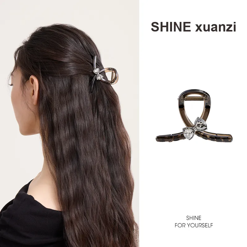 SHINE Alloy, Crystal Diamond Hair Clips Women's-6