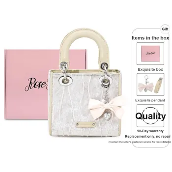 ROSEDAWN Polyester Handbag Medium Size Women's Pearl Milkshake White/Space Black