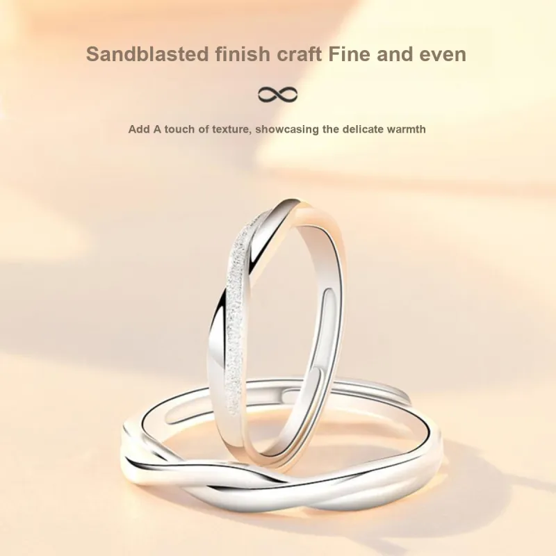 MGS 999 Silver Ring Smooth Finish Plain Band Minimalist Style Design Niche Design Fashion Versatile Unisex-1