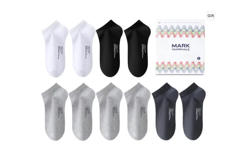 FAIRWHALE Ankle Socks Unisex Box 5-Pack-23