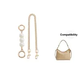 Gold-Tone Pearl Extender Chain 13.5cm+Decorative Chain 45cm Set