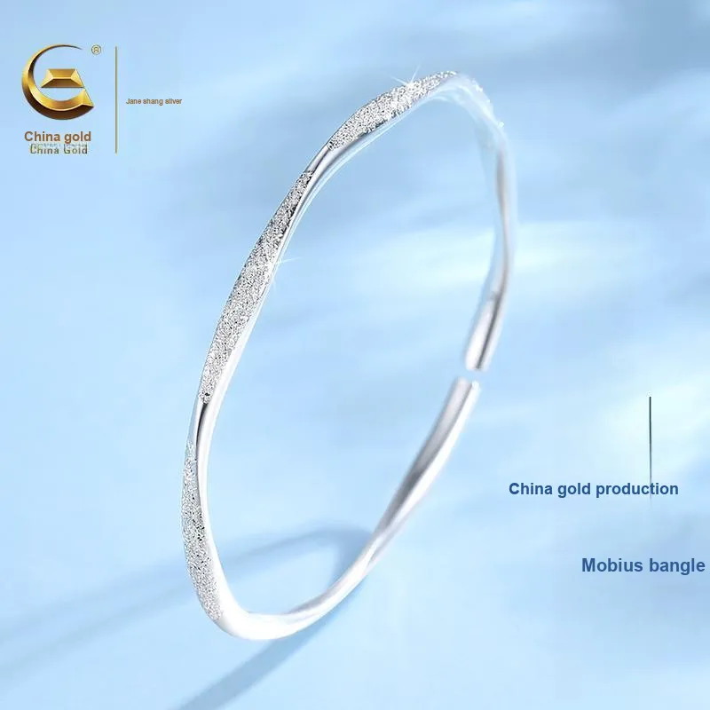ZSY 999 Fine Silver Sterling Silver Bangle Women's-1