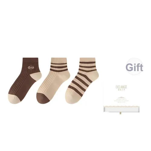 XIA.WA.ZHI.XIU Ankle Socks Women's Shopping Bag 3 Pack