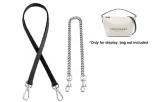 Black Underarm Shoulder Strap with Thick Decorative Chain
