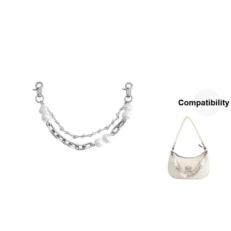 Luxury Care Artisan Workshop Metal Decoration Chain Single Purchase Bag Strap Women's Silver