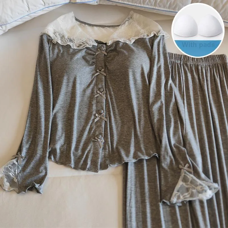 Sleeping Beauty Pajama Set Women's Silver-3