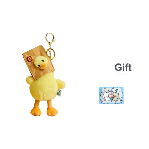 Милый гурман утка с кривой головой плюшевая подвеска длина тела 14 см