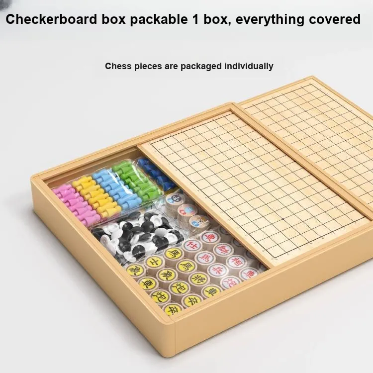 Lezhi By Me Educational Toy Gomoku Checkers Multifunctional Animal Game Board Double Sided Educational Game Board Games-3