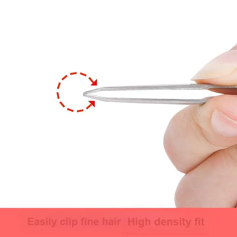 JIANYINGSHU Flat And Angled Stainless Steel Eyelash Removal And Application Tape Eyebrow Clamp-3