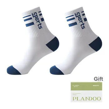 PLANDOO Mid Calf Socks Men's Shopping Bag 2 Pack