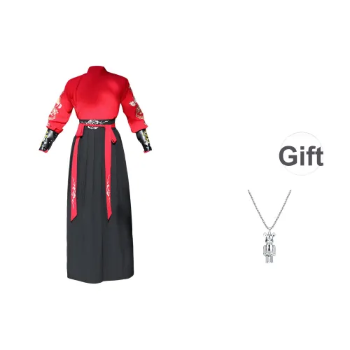 TUCANO Красный черный Платье+Напульсник Комплекты Одежды Унисекс Танцевальные Костюмы